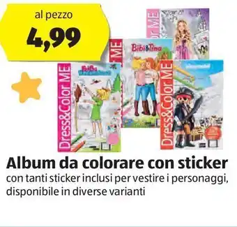 ALDI Album da colorare con sticker offerta