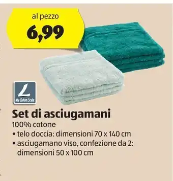 ALDI Set di asciugamani offerta