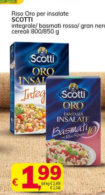 Le Mark Scotti Riso Oro per insalate integrale/basmati rosso/gran nero/cereali 800/850g offerta