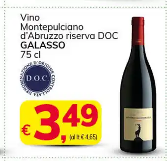 Le Mark Galasso Vino Montepulciano d'Abruzzo riserva DOC 75cl offerta