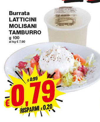 Prix Quality Latticini Molisani Tamburro Burrata 100g offerta