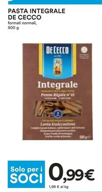 Coop De Cecco Integrale Pasta Mista N. 120 500 G(ml) offerta