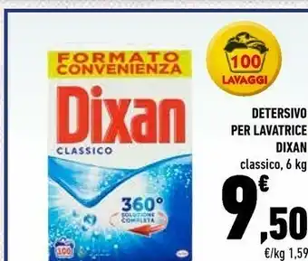 Conad Dixan Detersivo Per Lavatrice Classico offerta