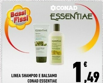 Conad Conad Essentiae Linea Shampoo E Balsamo offerta
