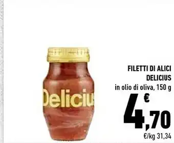 Conad Delicius - Filetti Di Alici All'Olio Di Oliva Con Chiodi Di Garofano 150 G(ml) offerta