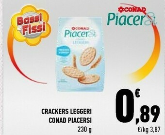 Conad Conad - Crackers Leggeri Piacersi 230 G(ml) offerta