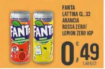 Eurospar Fanta Lattina cl. 33 Arancia Rossa Zero/Lemon Zero IGP offerta