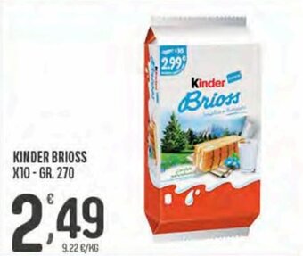 Eurospar Kinder Brioss x10 gr. 270 offerta