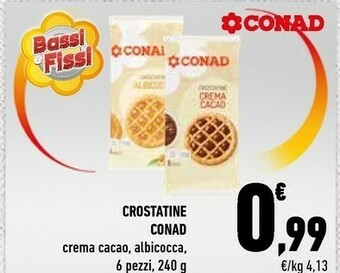 Conad Conad - Crostatine Crema Cacao 240 G(ml) offerta