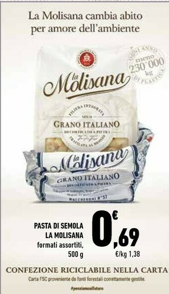 Conad La Molisana Pasta Di Semola offerta