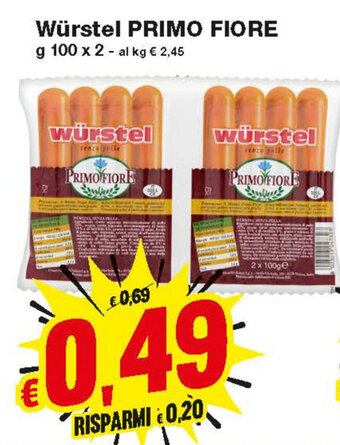 Prix Quality Primo Fiore Würstel 100g x 2 offerta