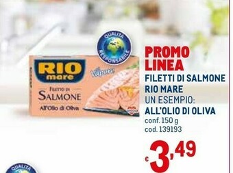 Metro Rio Mare Filetti di salmone offerta
