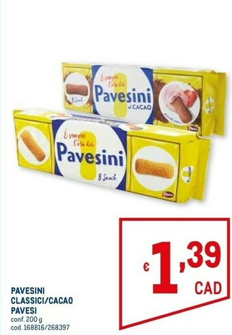 Metro Pavesi Pavesini offerta