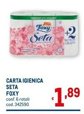 Metro Foxy Carta igienica offerta
