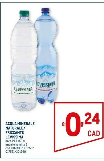 Metro Levissima Acqua offerta