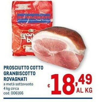 Metro Prosciutto cotto offerta