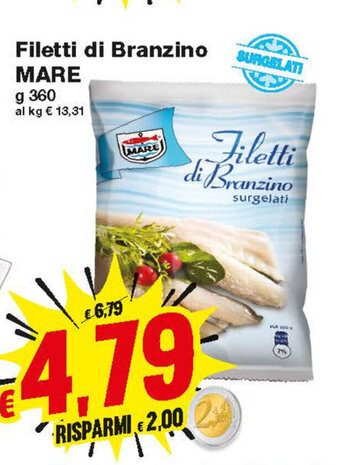 Prix Quality Mare Filetti di Branzino 360g offerta
