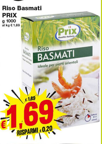 Prix Quality Prix Riso Basmati 1000g offerta
