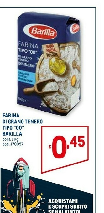 Metro Barilla Farina 00 offerta