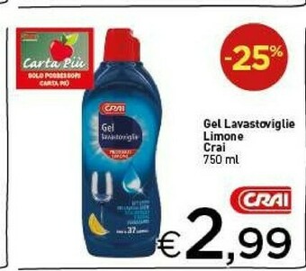Crai Crai Gel Lavastoviglie Limone offerta