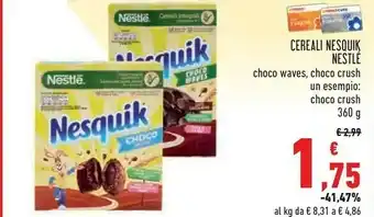 Conad City Nestlè Nestlé - Nesquik Choco Waves 360 G(ml) offerta