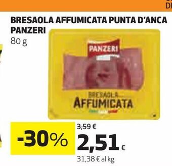Ipercoop Bresaola affumicata punta d'anca panzeri offerta