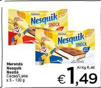 Crai Nestle Nesquik Merenda Cacao / Latte offerta