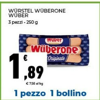 Conad Wuber Wurstel offerta