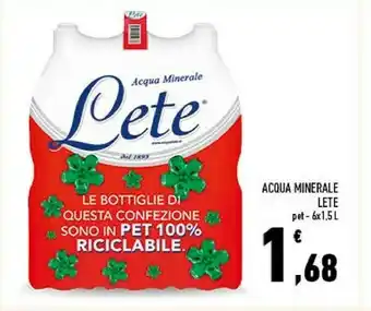 Conad City Lete Acqua Minerale Effervescente Naturale 1500 G(ml) offerta