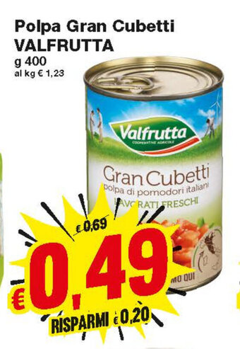 Prix Quality Valfrutta Polpa Gran Cubetti 400g offerta