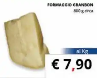 Supermercati Visotto Formaggio Granbon 800 g circa offerta