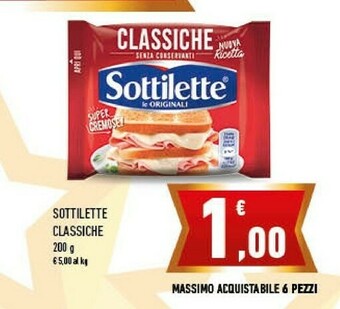 Conad City Mondelez Sottilette Le Originali Classiche 200 G(ml) offerta