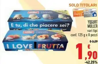 Conad Muller Yogurt Bianco Crema Di Yogurt 125 G(ml) offerta