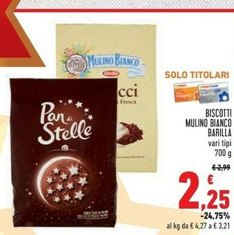 Conad Mulino Bianco Il Biscotto Pan Di Stelle 700 G(ml) offerta