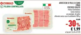Conad Arrosticini Di Pollo, Di Suino Conad Percorso Qualità offerta
