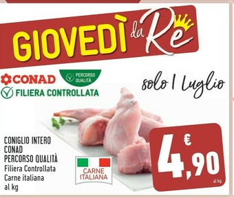 Conad Coniglio Intero Conad Percorso Qualità offerta