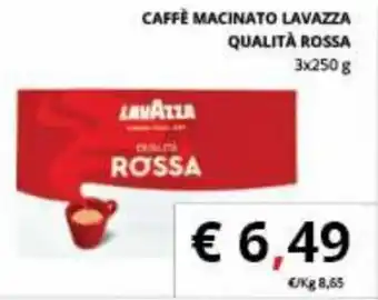 Supermercati Visotto Lavazza Caffè Macinato Qualità Rossa 3x250 g offerta