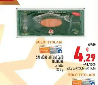 Conad Riunione Salmone Affumicato A Fette offerta