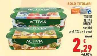 Conad Danone Activia Fibre Kiwi Cereali 125 G(ml) offerta