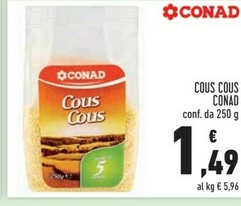 Conad Conad - Cous Cous 250 G(ml) offerta