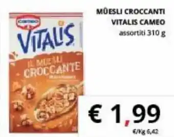 Supermercati Visotto Cameo Muesli Croccanti Vitalis assortiti 310 g offerta