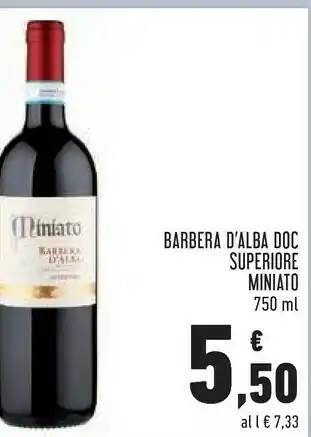 Conad Miniato Barbera D'alba Doc Superiore offerta