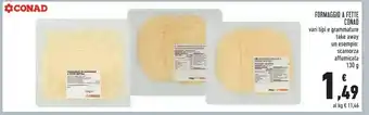 Conad Conad - Scamorza Affumicata A Fette Sottili 130 G(ml) offerta