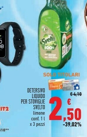 Conad Svelto Detersivo Liquido Per Stoviglie Limone offerta