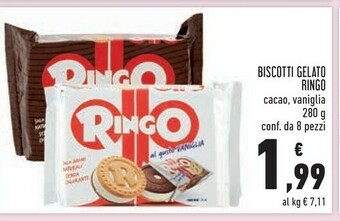 Conad Ringo Gelato Snack Gusto Vaniglia offerta