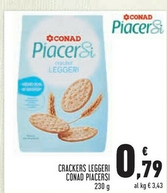 Conad Conad - Crackers Leggeri Piacersi 230 G(ml) offerta