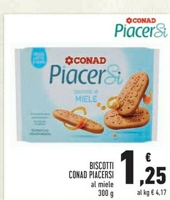 Conad Conad - Biscotti Al Miele 300 G(ml) offerta