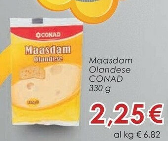 Conad Conad - Maasdam Olandese 330 G 330 G(ml) offerta