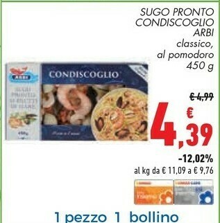 Conad Arbi Pesce surgelato offerta