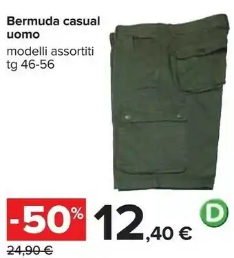 Carrefour Bermuda Casual Uomo offerta